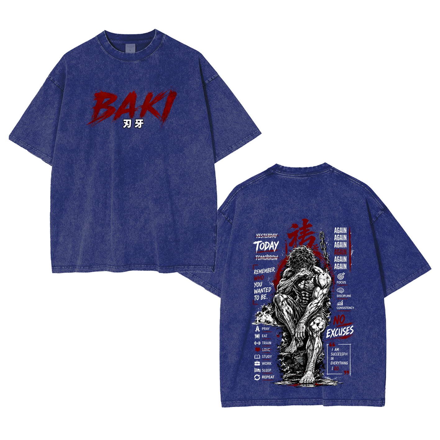 Baki Anime Vintage Oversized T-shirt/Crewneck/Hoodie