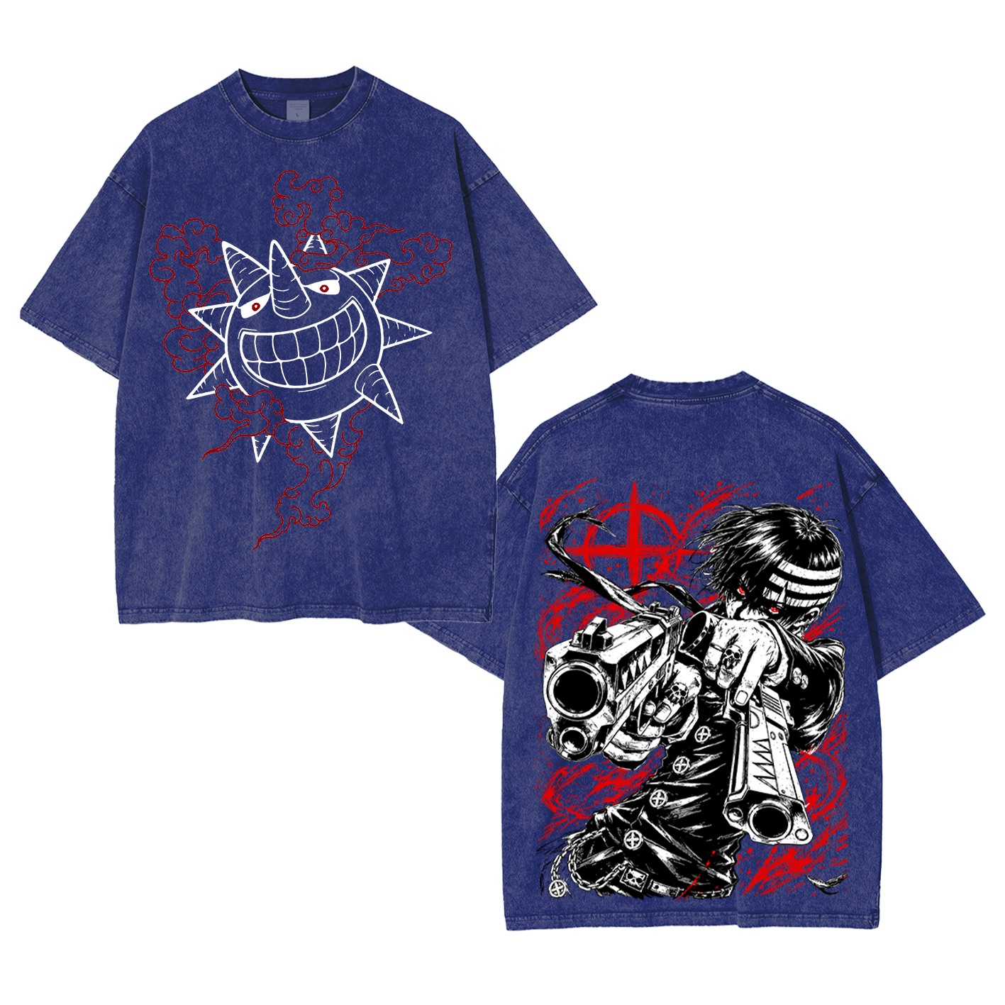 Wholesale Washed Tee Soul Eater Death The Kid Oversized T-shirt/Crewneck/Hoodie