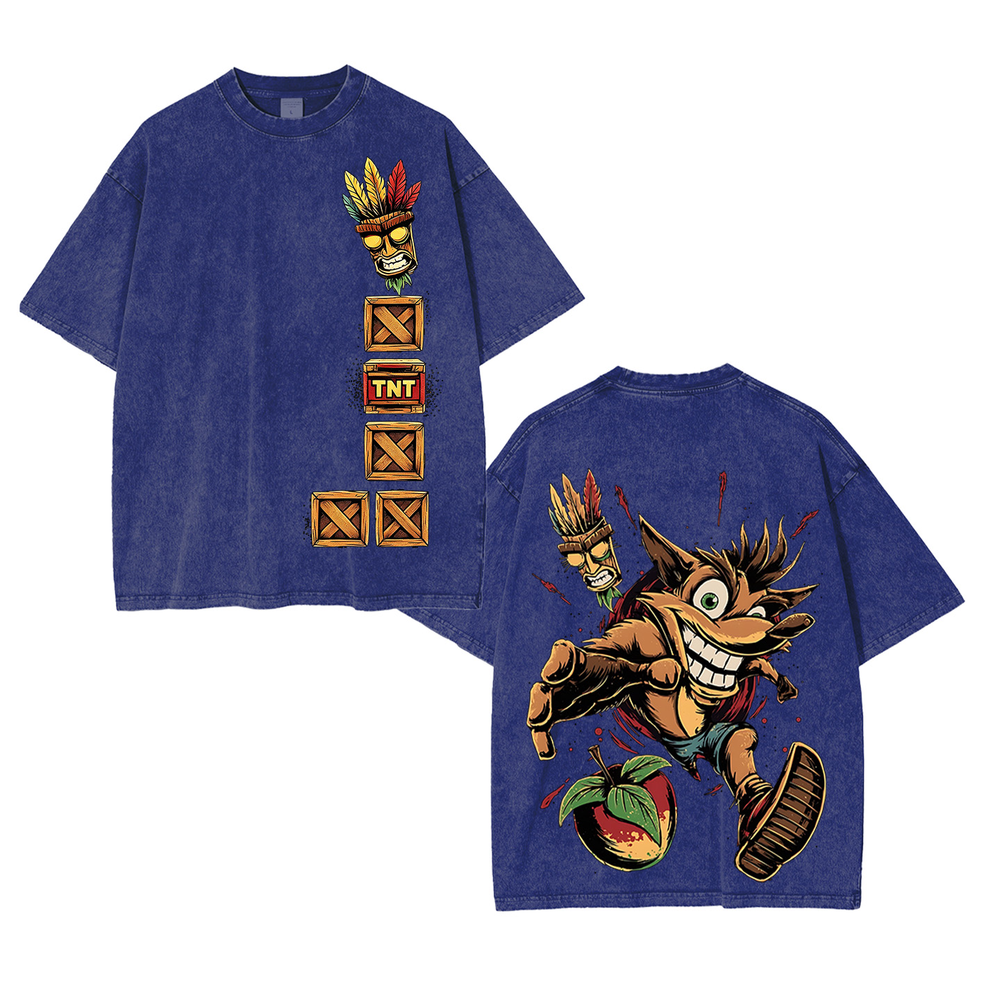 90s Crash Bandicoot Aku Oversized T-shirt/Crewneck/Hoodie