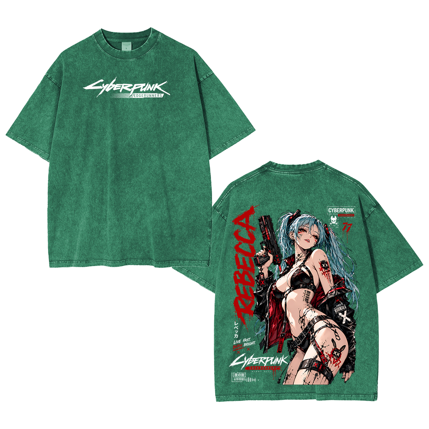 Rebecca⁠ ⁠Cyberpunk Edgerunners⁠ ⁠Oversized T-shirt/Crewneck/Hoodie