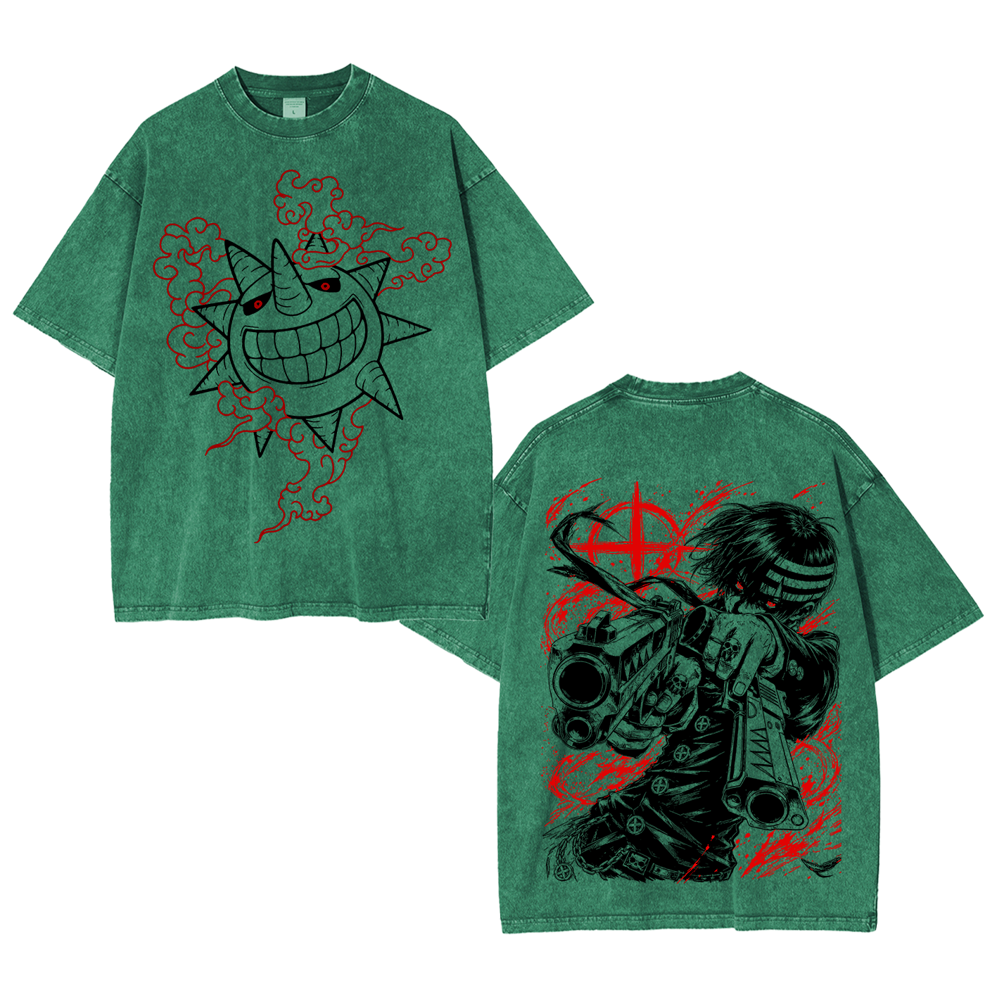 Wholesale Washed Tee Soul Eater Death The Kid Oversized T-shirt/Crewneck/Hoodie