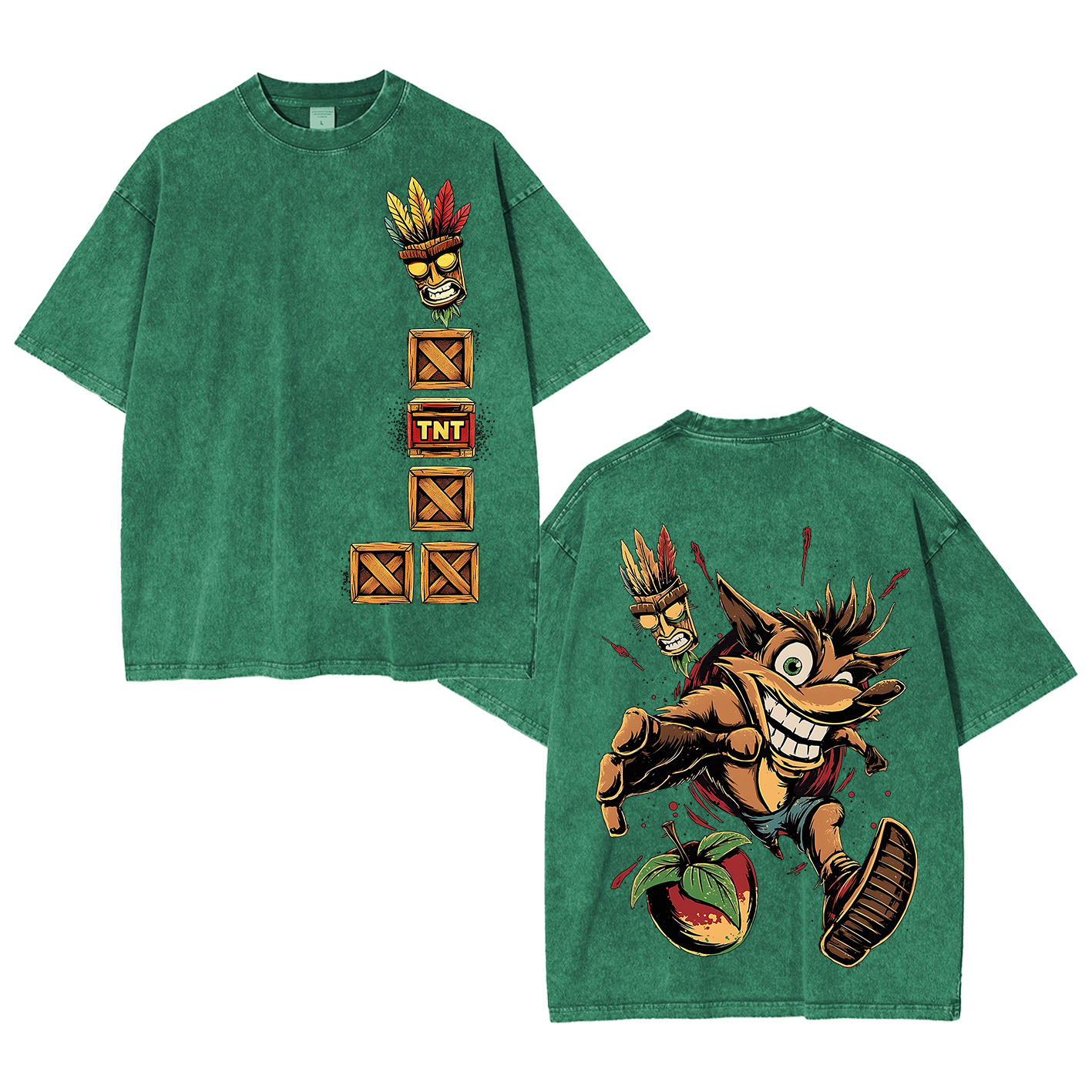 90s Crash Bandicoot Aku Oversized T-shirt/Crewneck/Hoodie