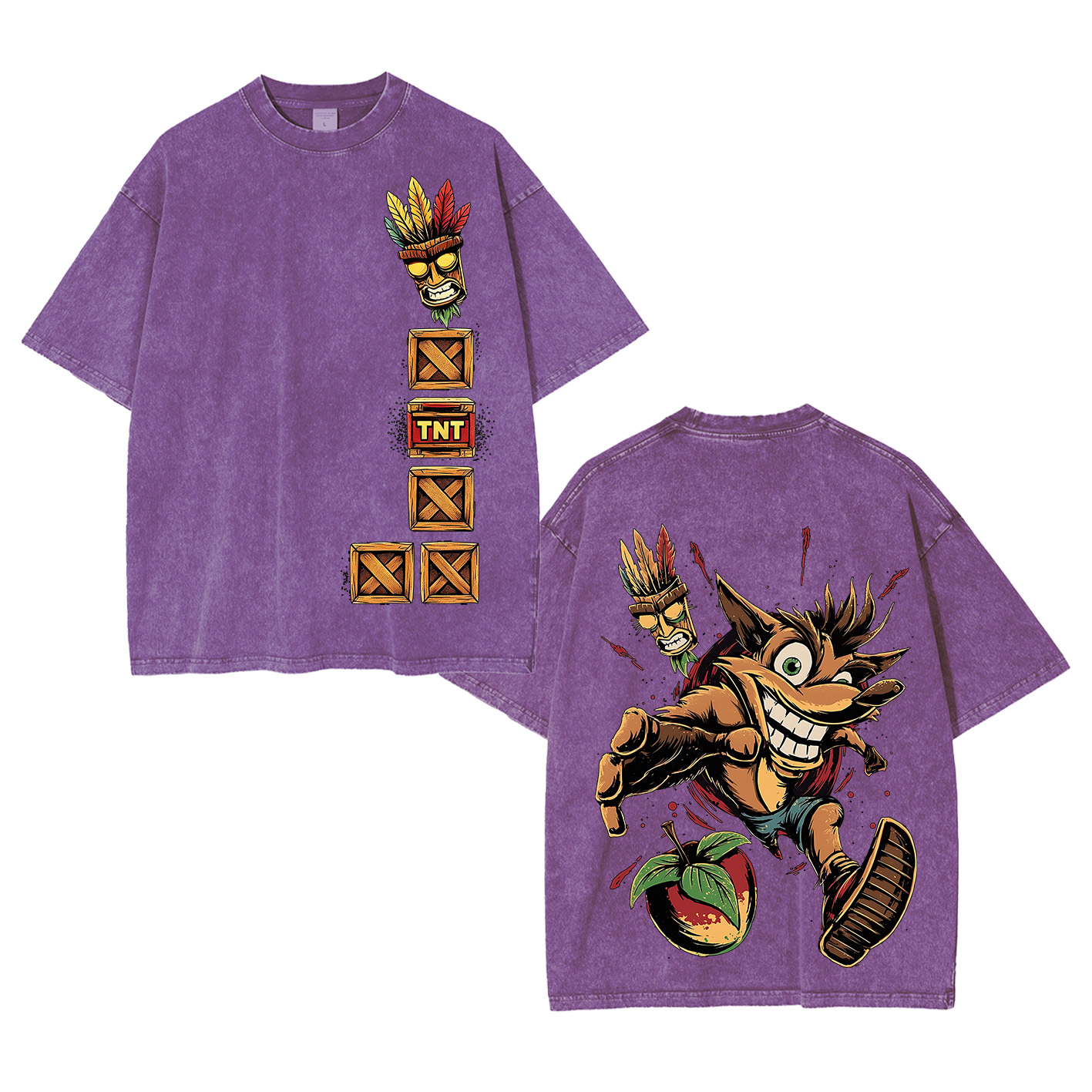 90s Crash Bandicoot Aku Oversized T-shirt/Crewneck/Hoodie