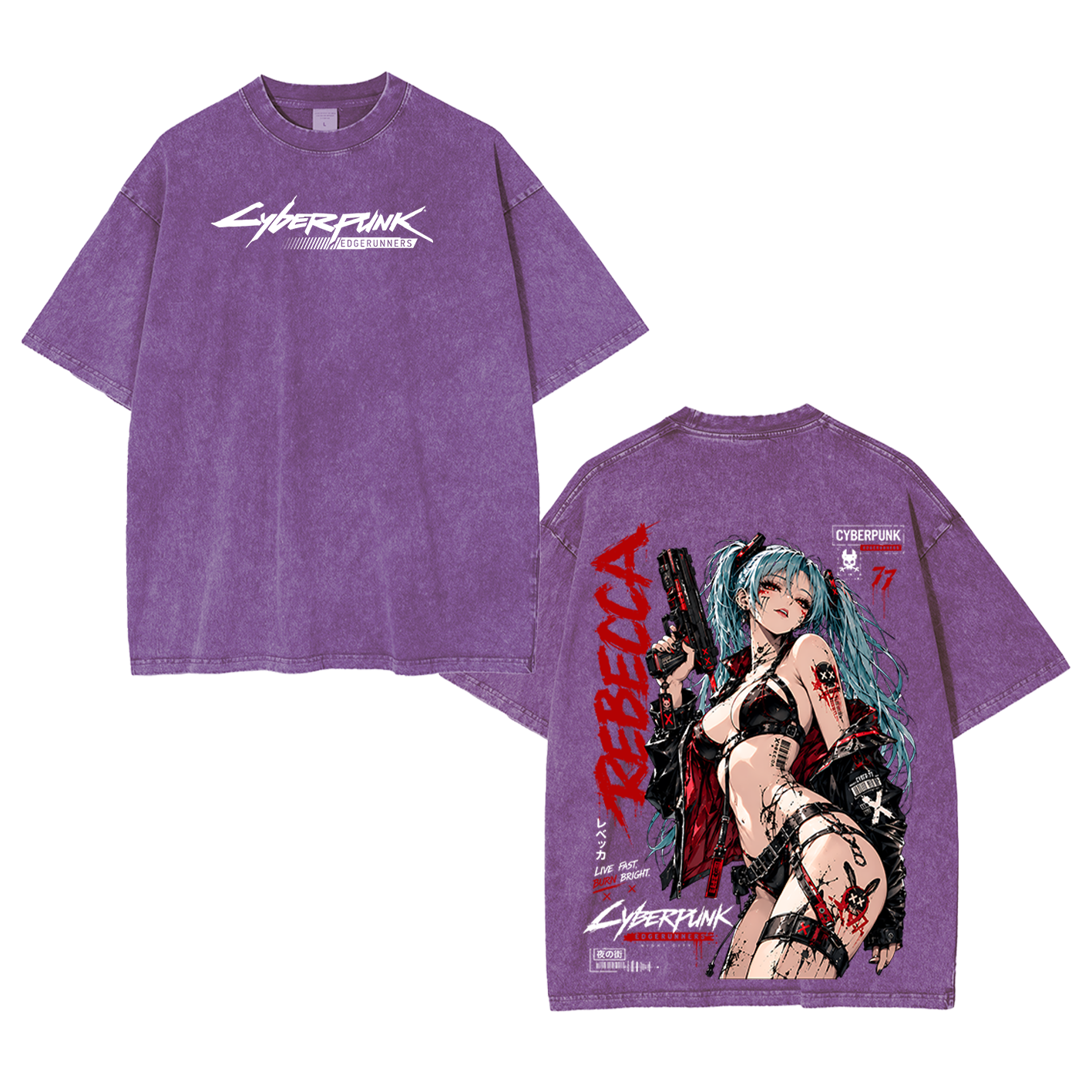 Rebecca⁠ ⁠Cyberpunk Edgerunners⁠ ⁠Oversized T-shirt/Crewneck/Hoodie