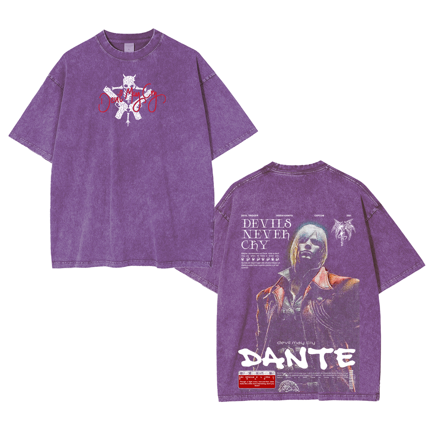 Dante — Devil May Cry Vintage Washed T-shirt/Crewneck/Hoodie