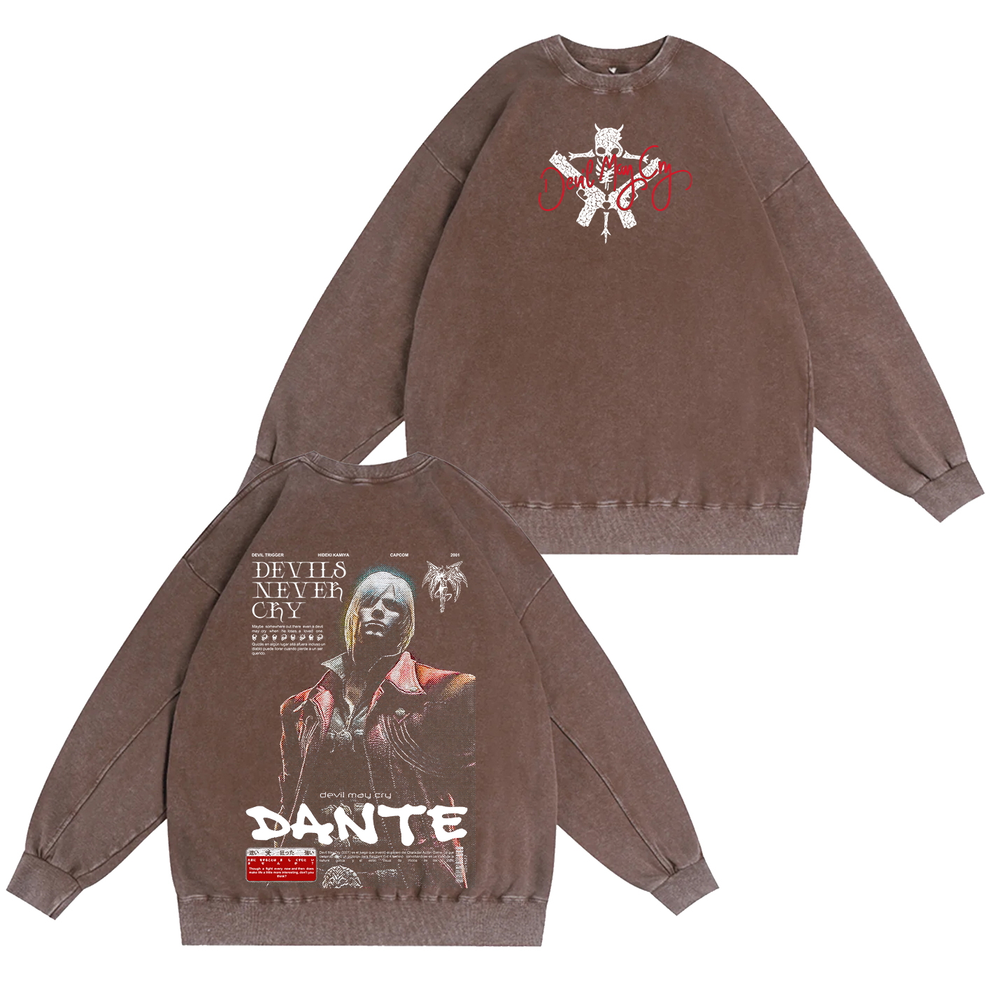 Dante — Devil May Cry Vintage Washed T-shirt/Crewneck/Hoodie