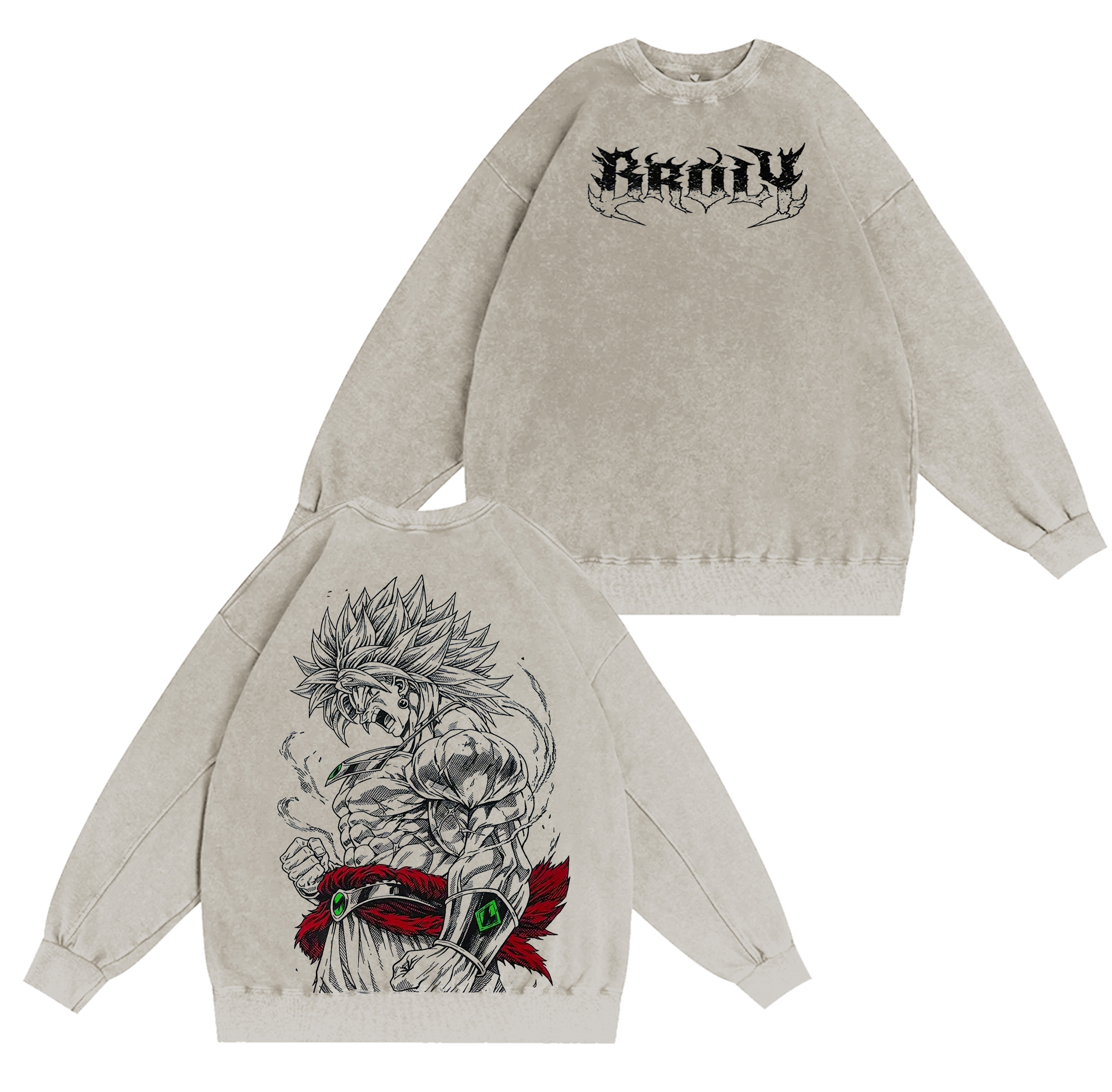 Dragon Ball Z Broly Anime Vintage Washed T-shirt/Crewneck/Hoodie