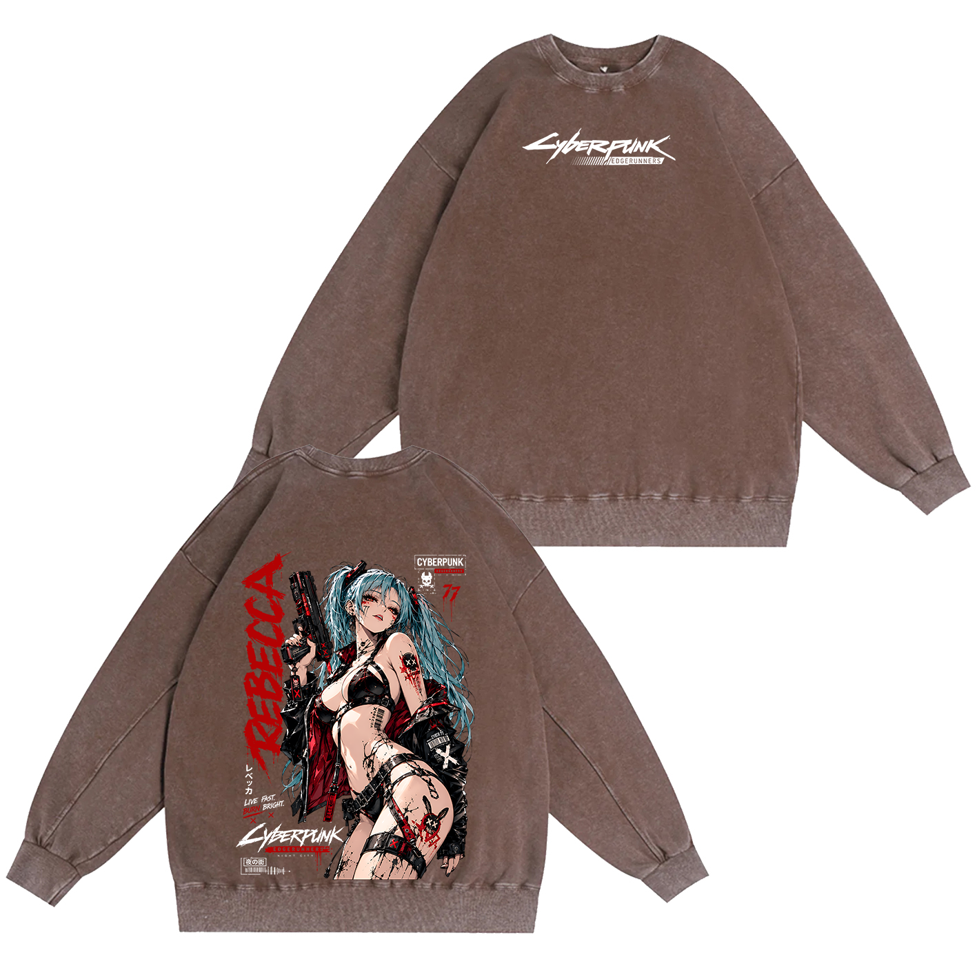 Rebecca⁠ ⁠Cyberpunk Edgerunners⁠ ⁠Oversized T-shirt/Crewneck/Hoodie
