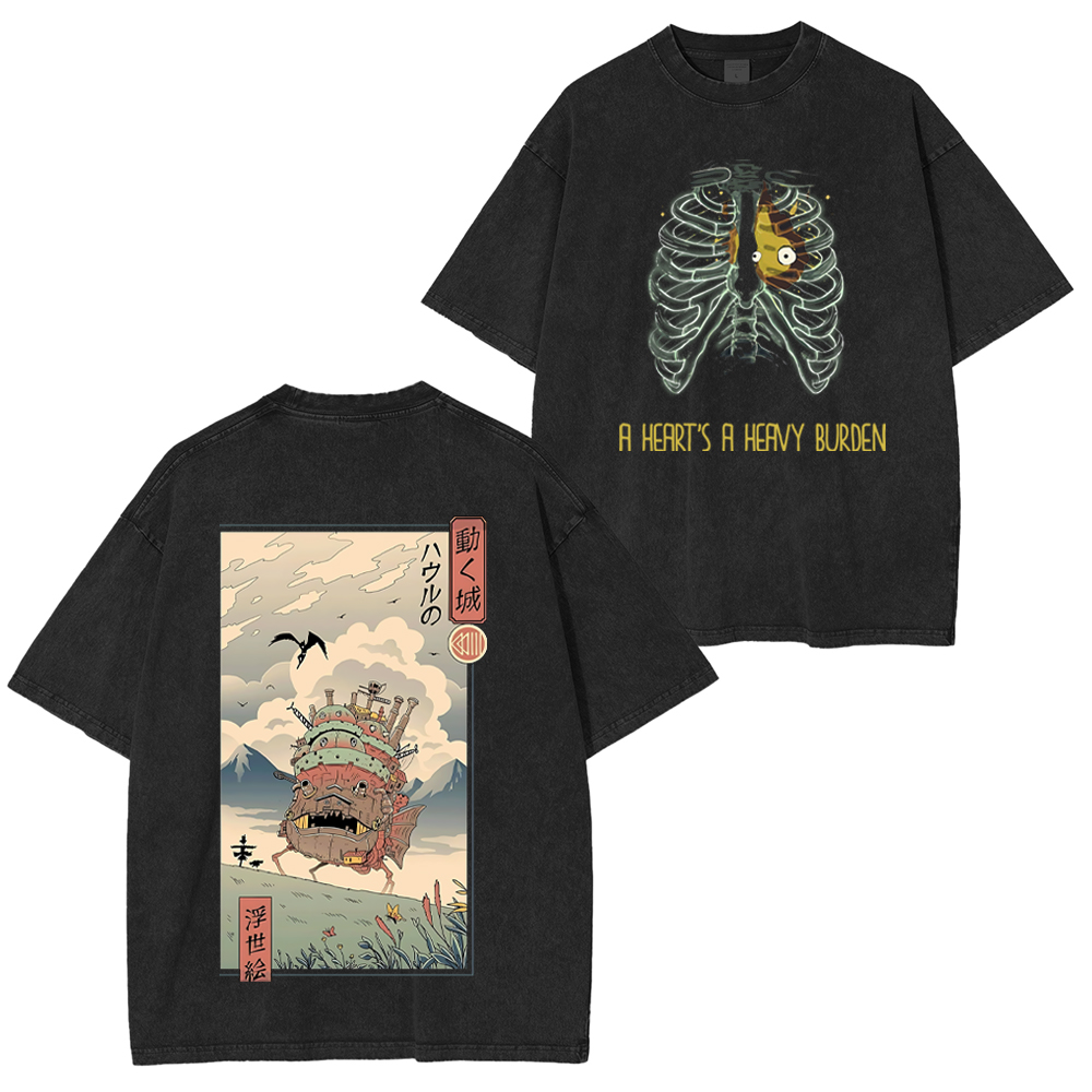 A vintage version for Howl's moving castle fans Unisex Washed T-Shirt