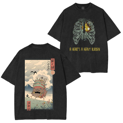 A vintage version for Howl's moving castle fans Unisex Washed T-Shirt