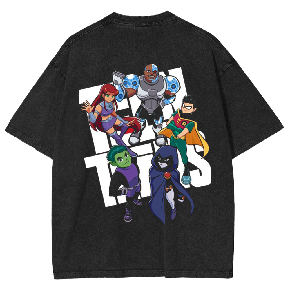 Teen Titans Unisex Washed T-Shirt