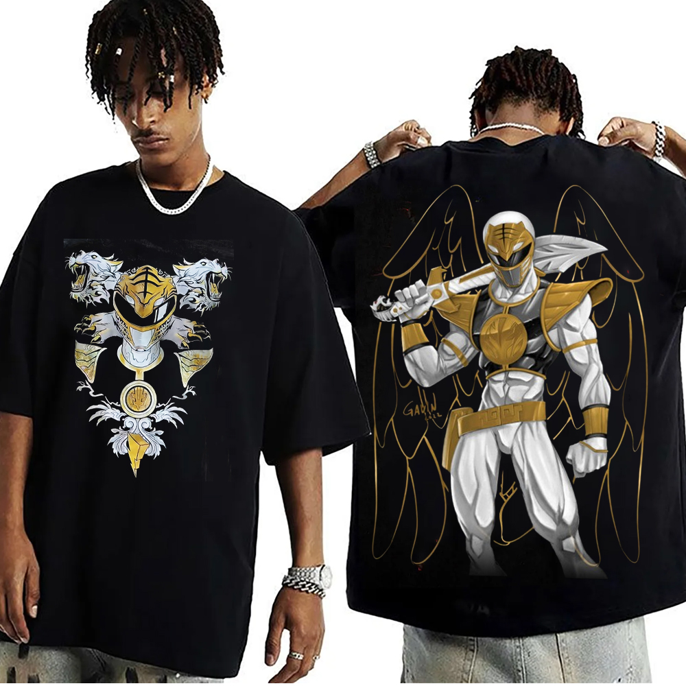 Channel the power of the White Ranger Unisex Washed T-Shirt