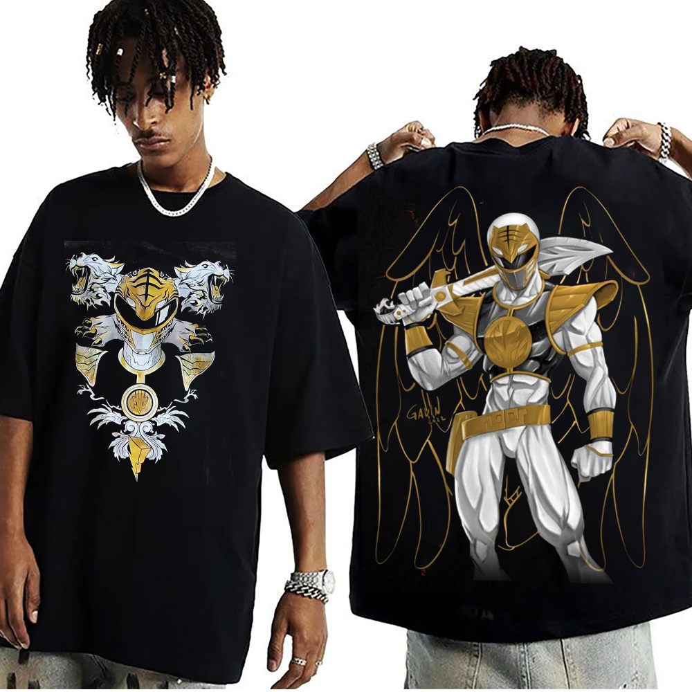 Channel the power of the White Ranger Unisex Washed T-Shirt