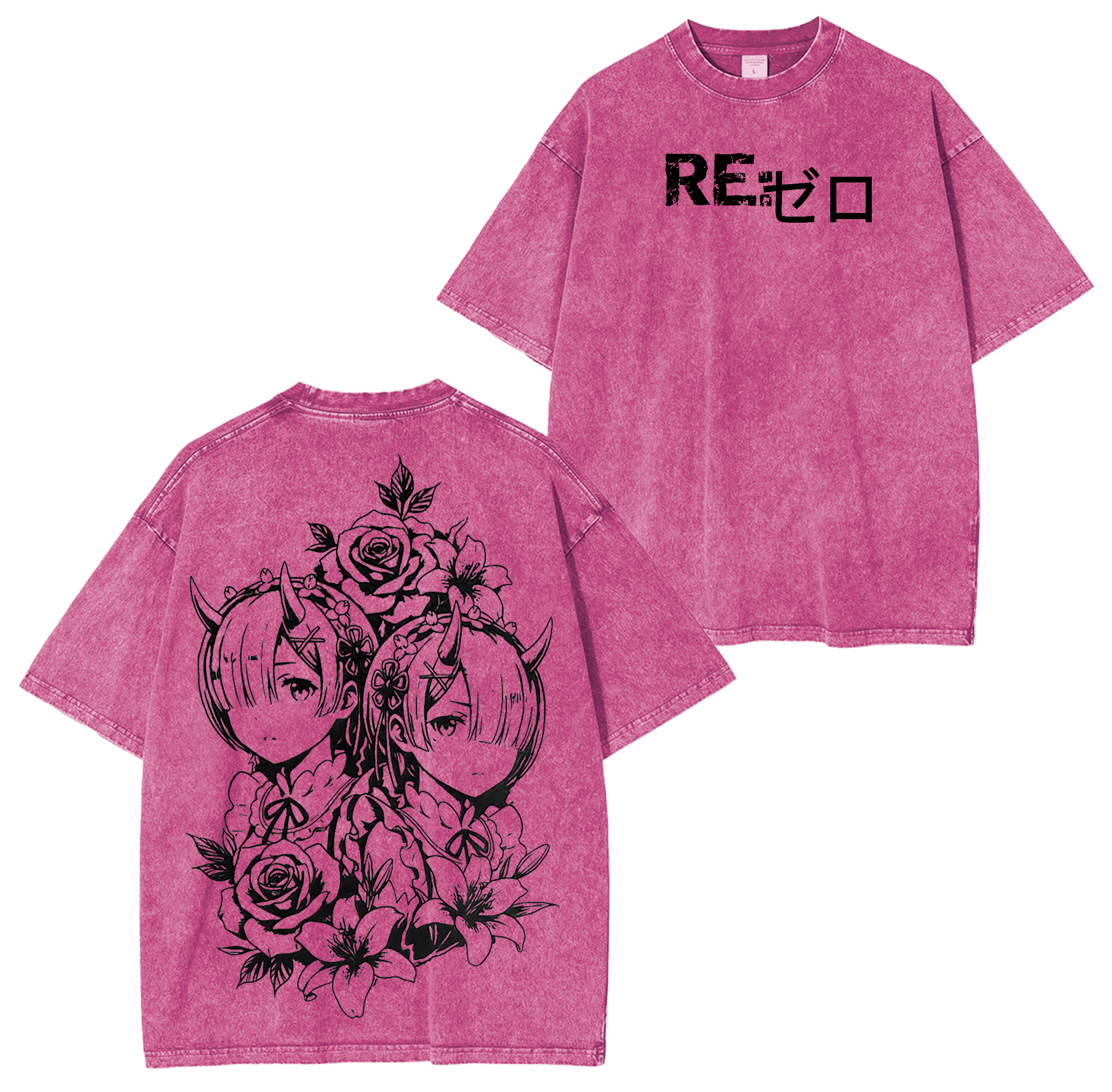Re Zero anime Unisex Washed T-Shirt