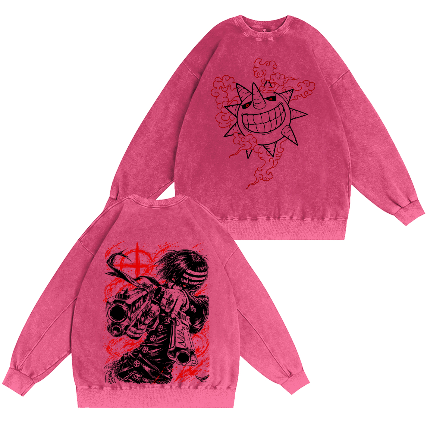 Wholesale Washed Tee Soul Eater Death The Kid Oversized T-shirt/Crewneck/Hoodie