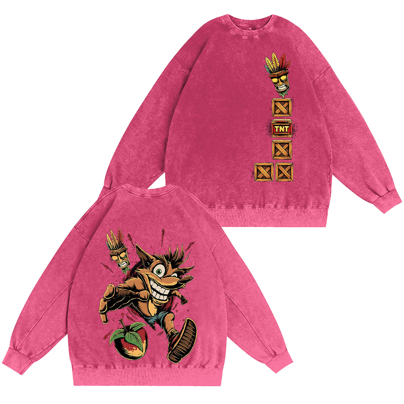 90s Crash Bandicoot Aku Oversized T-shirt/Crewneck/Hoodie
