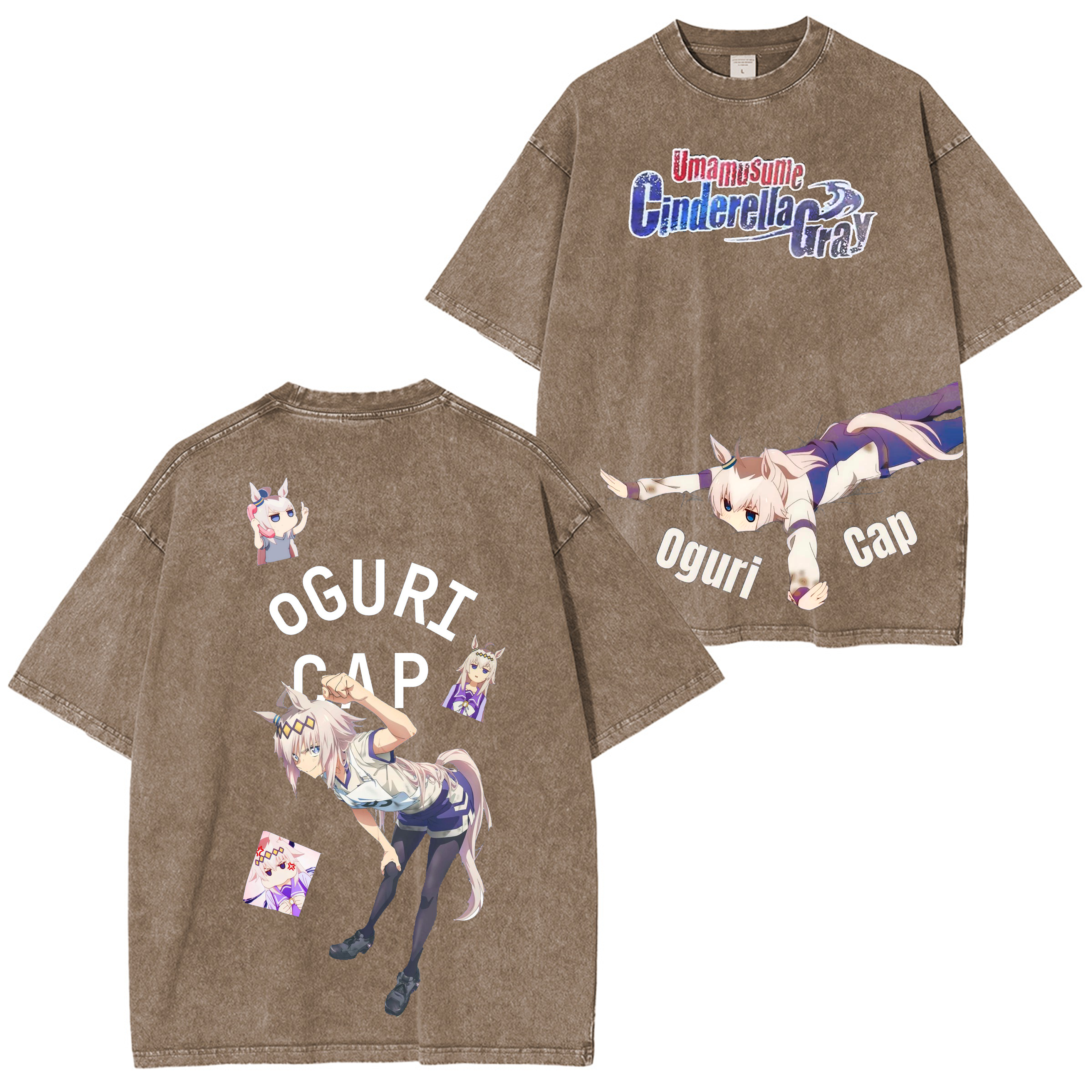 Oguri Cap Uma Musume Washed T-shirt/Crewneck/Hoodie