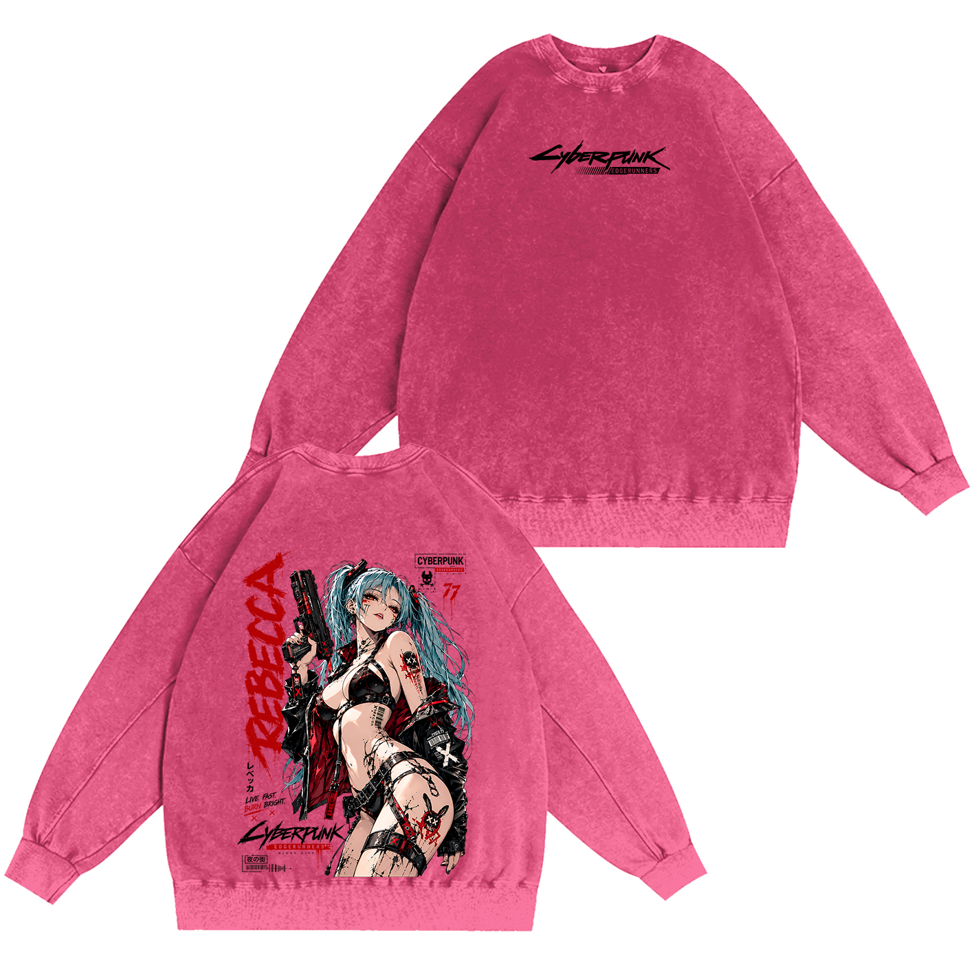 Rebecca⁠ ⁠Cyberpunk Edgerunners⁠ ⁠Oversized T-shirt/Crewneck/Hoodie