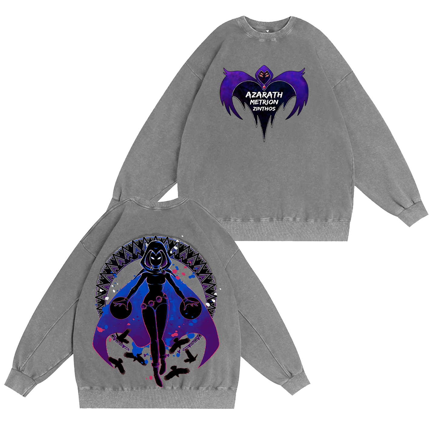 Raven Teen Titans Washed T-shirt/Crewneck/Hoodie