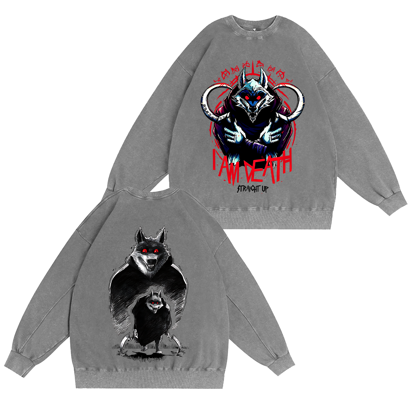 The Wolf Vintage Oversized T-shirt/Crewneck/Hoodie
