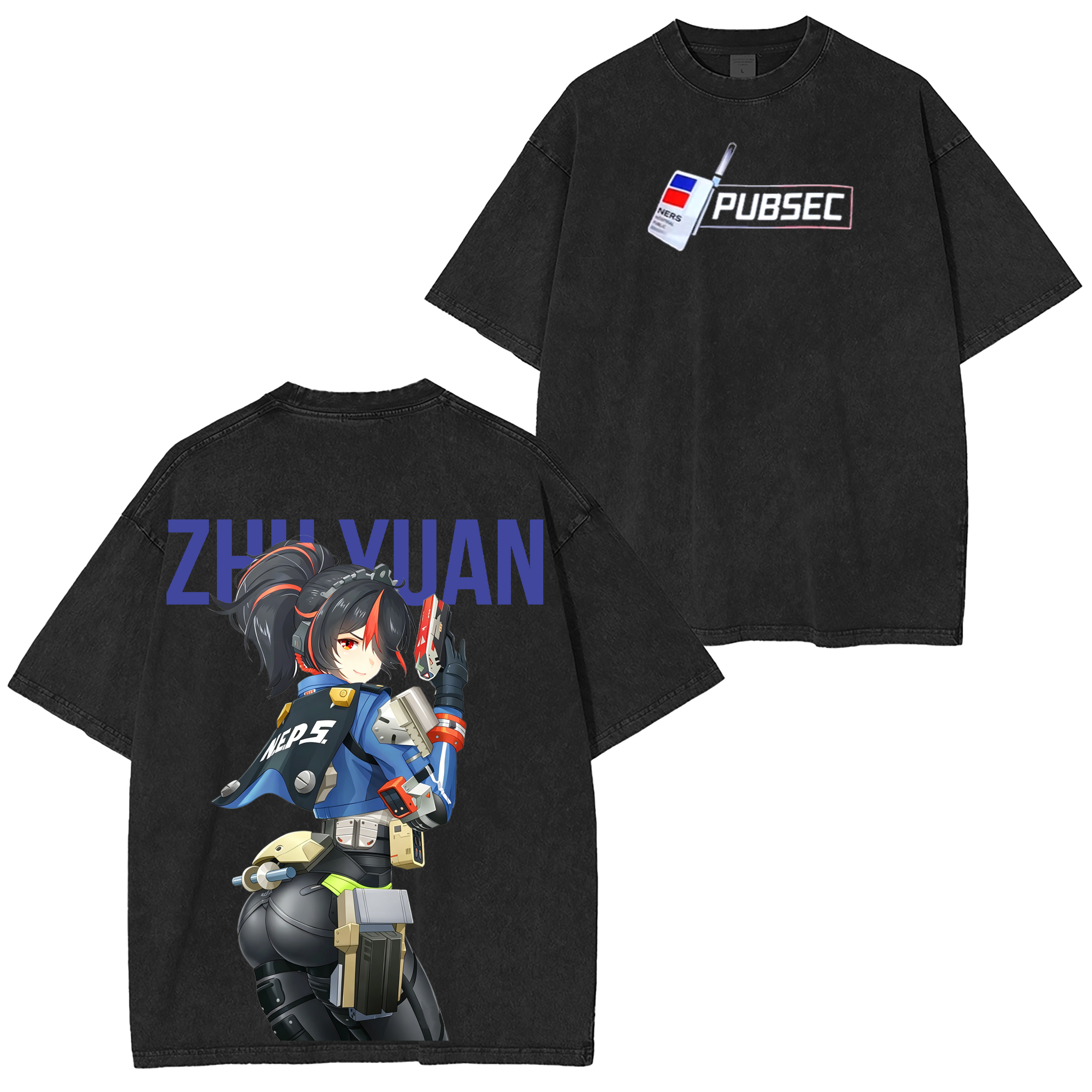 Zhu Yuan,Zenless Zone Zero Unisex Washed T-Shirt
