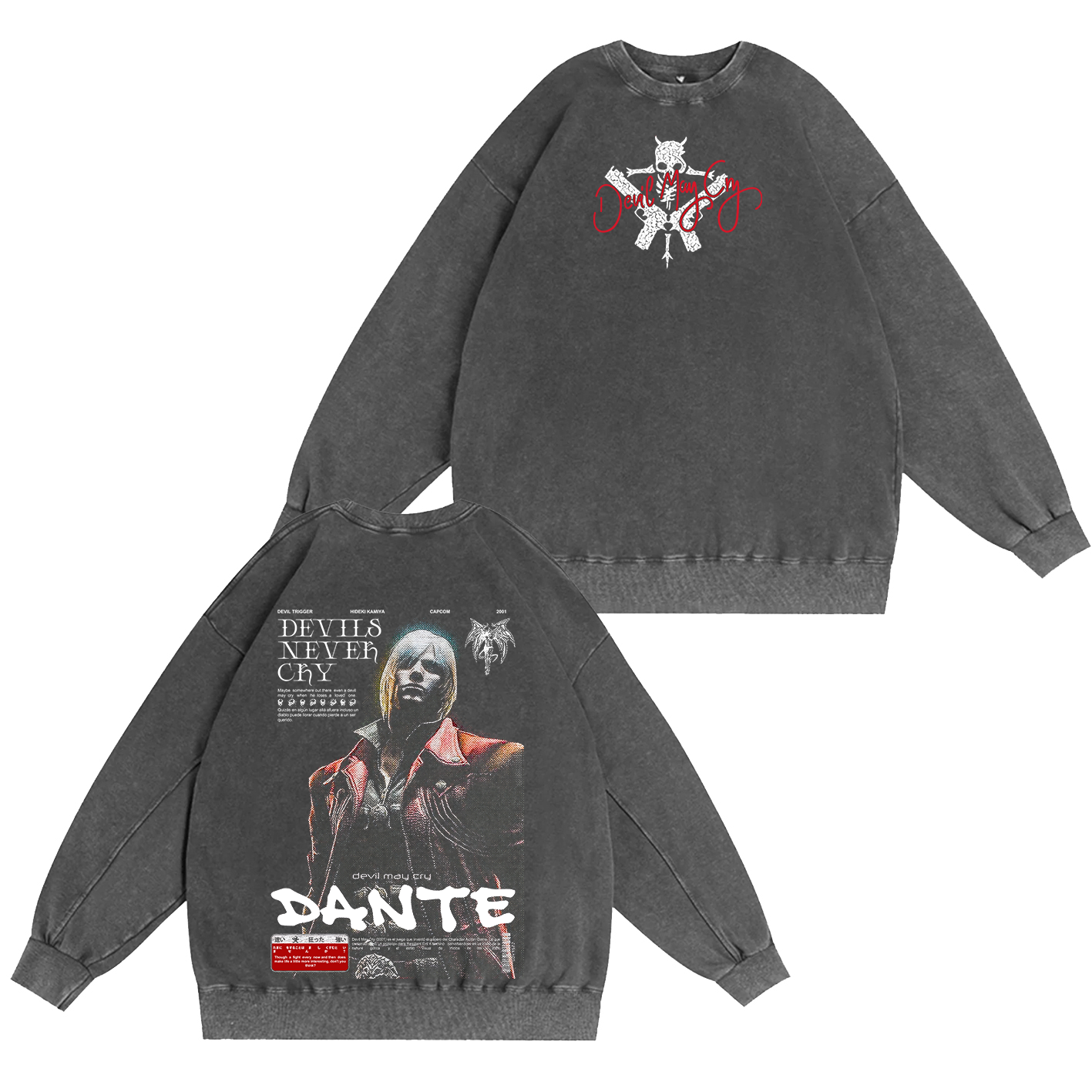 Dante — Devil May Cry Vintage Washed T-shirt/Crewneck/Hoodie
