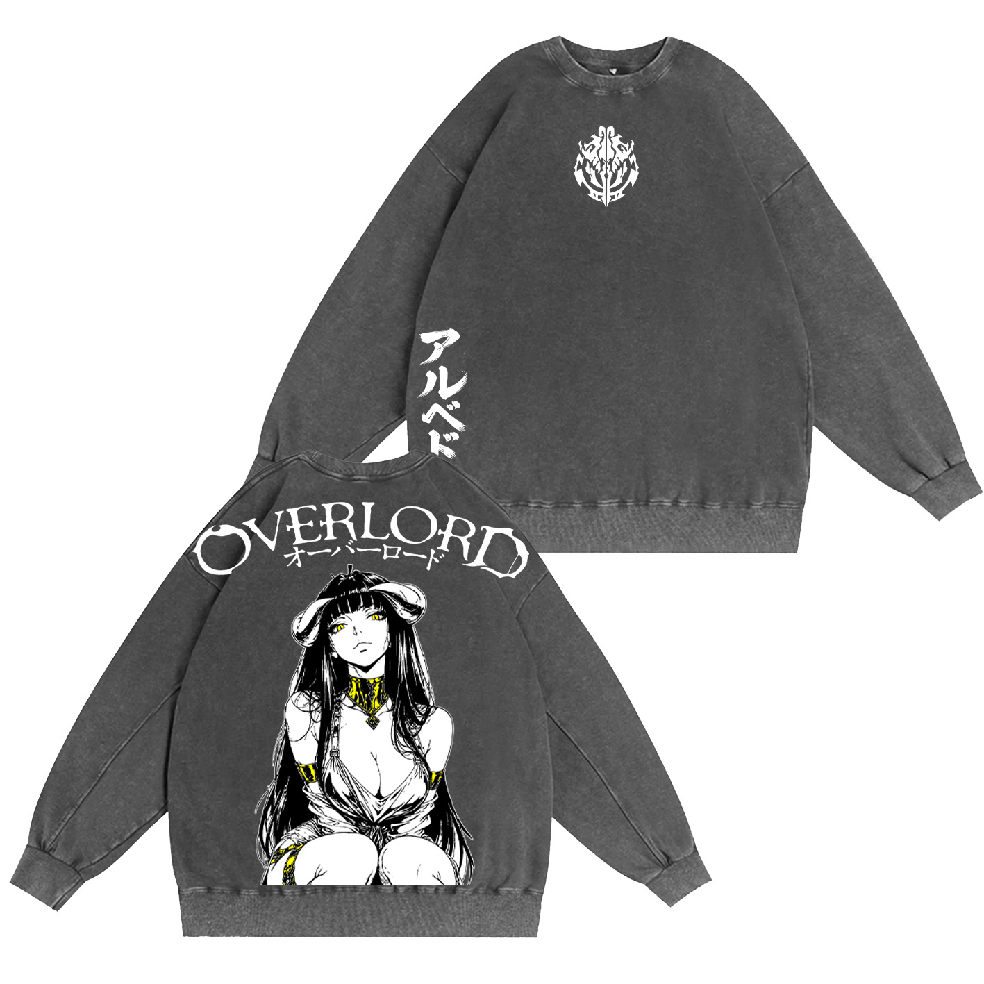 Retro Vintage Albedo Overlord Ver 2 Anime Unisex Washed T-Shirt