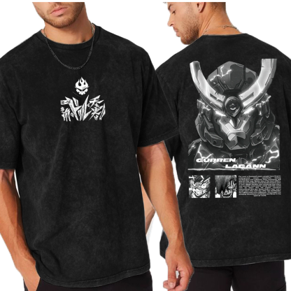 Gurren Lagann Unisex Washed T-Shirt