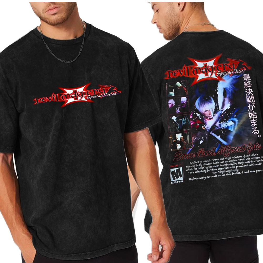 Devil may cry 3 Vintage Unisex Washed T-Shirt