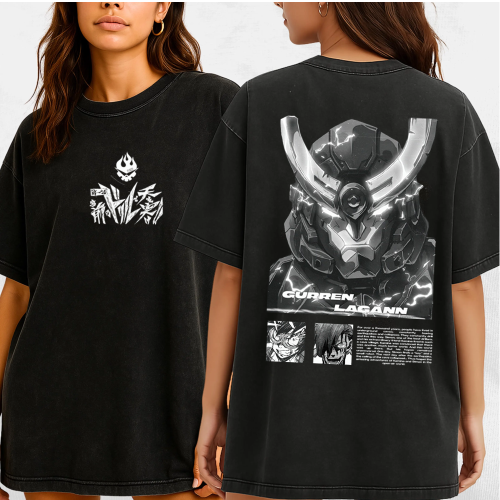 Gurren Lagann Unisex Washed T-Shirt