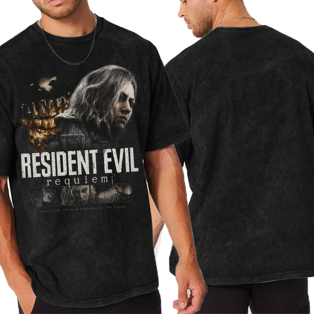 Resident Evil Requiem Unisex Washed T-Shirt
