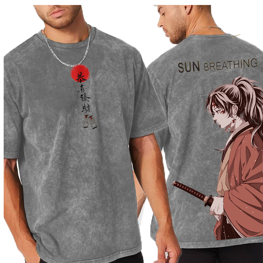 Channel The Sun Breathing Master Unisex Washed T-Shirt