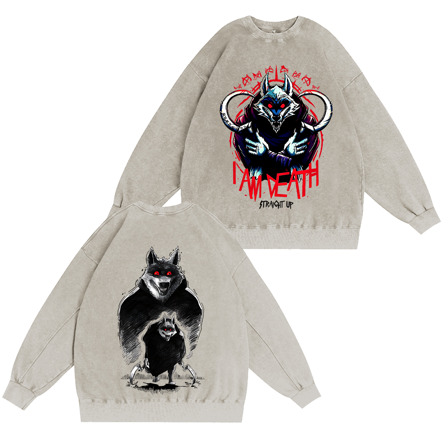 The Wolf Vintage Oversized T-shirt/Crewneck/Hoodie