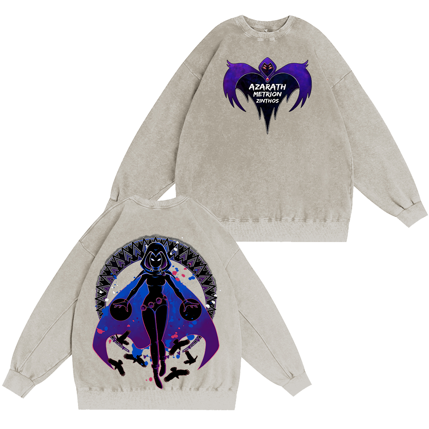 Raven Teen Titans Washed T-shirt/Crewneck/Hoodie