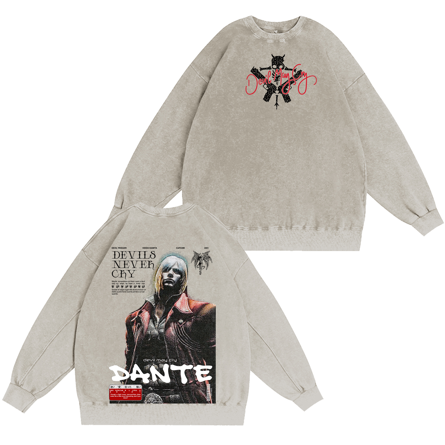 Dante — Devil May Cry Vintage Washed T-shirt/Crewneck/Hoodie