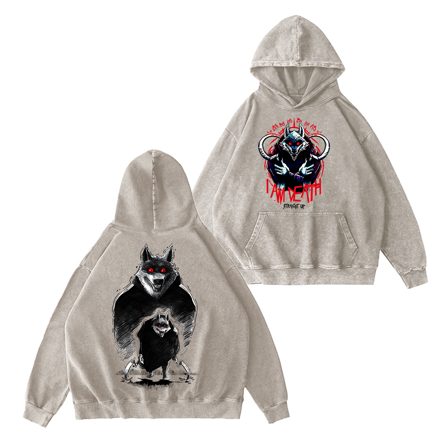 The Wolf Vintage Oversized T-shirt/Crewneck/Hoodie