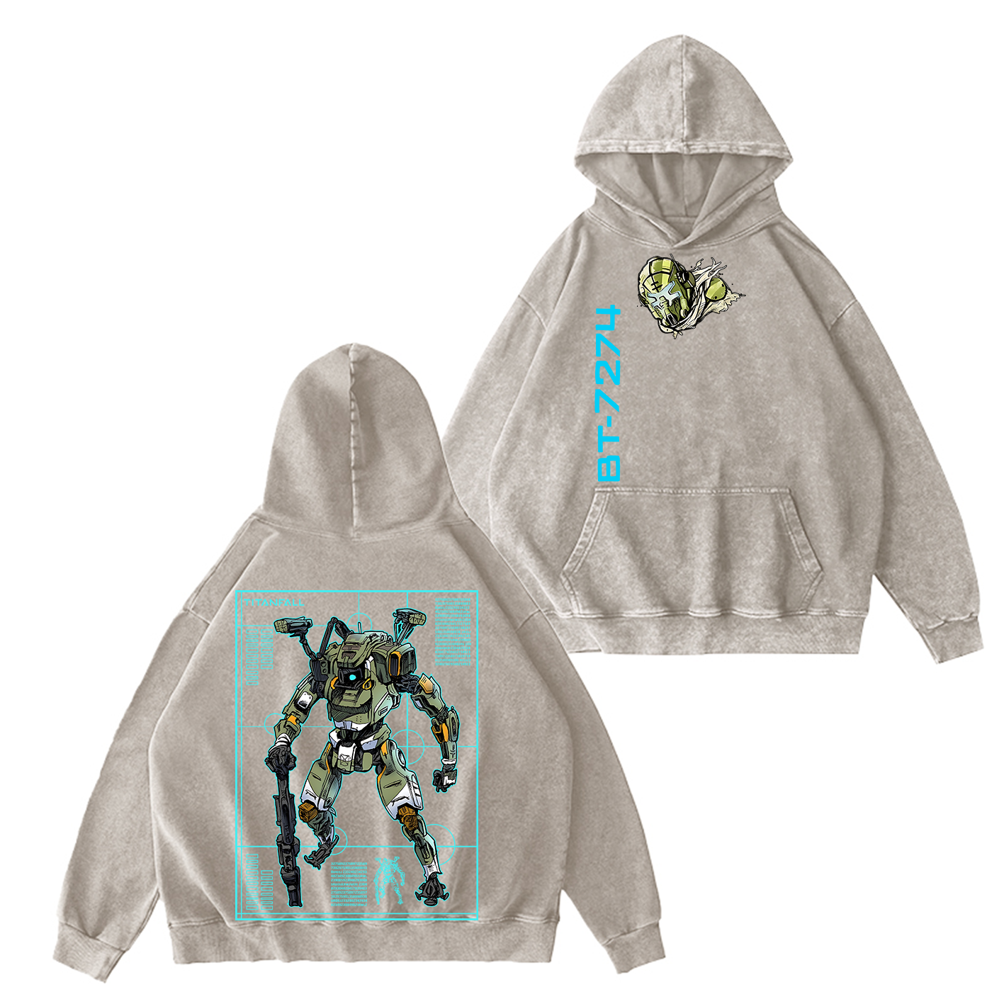 Titanfall BT Fanart Washed T-shirt/Crewneck/Hoodie