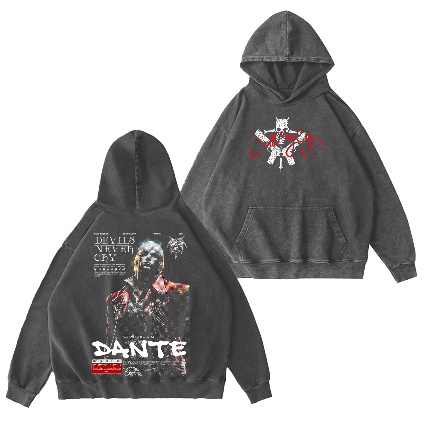Dante — Devil May Cry Vintage Washed T-shirt/Crewneck/Hoodie