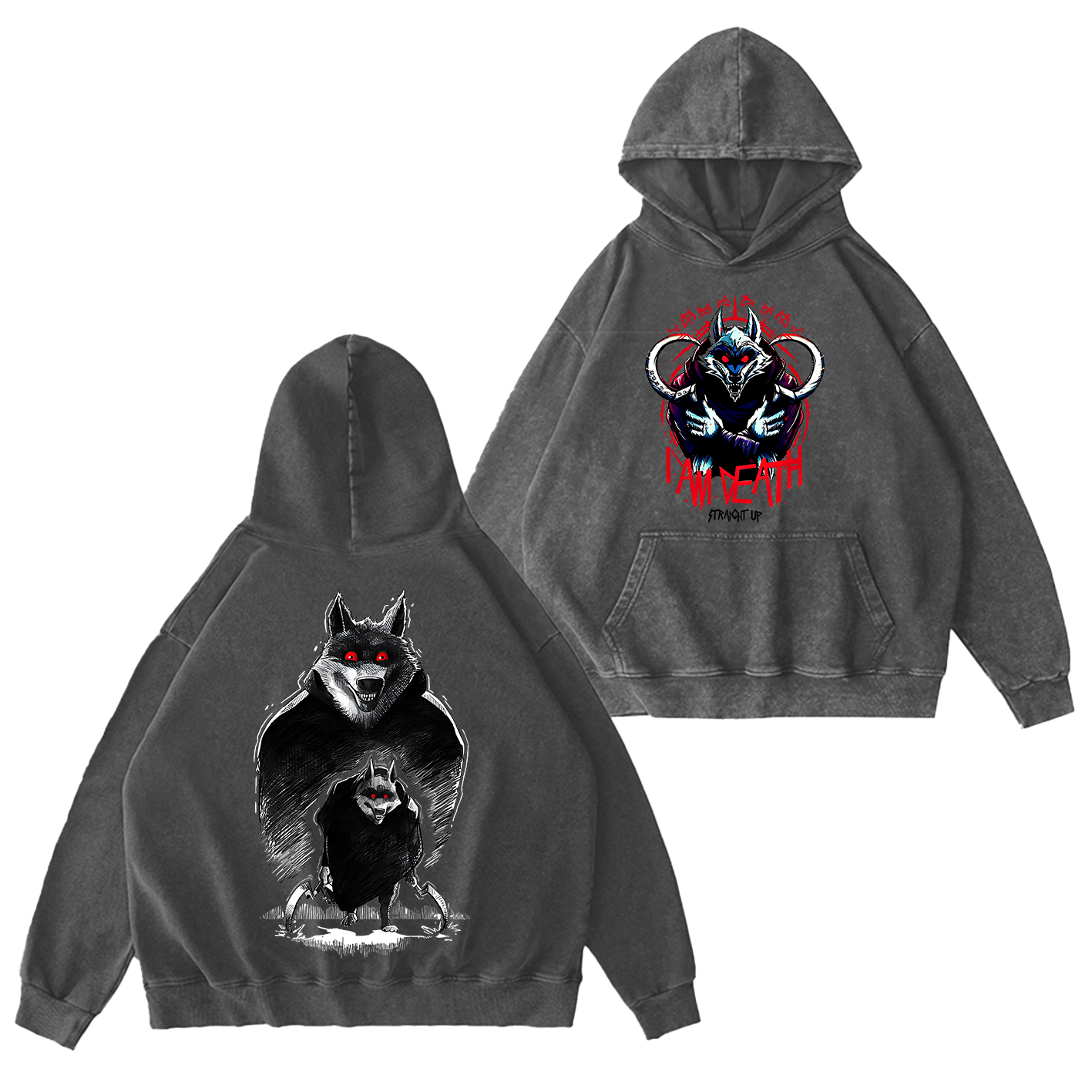 The Wolf Vintage Oversized T-shirt/Crewneck/Hoodie