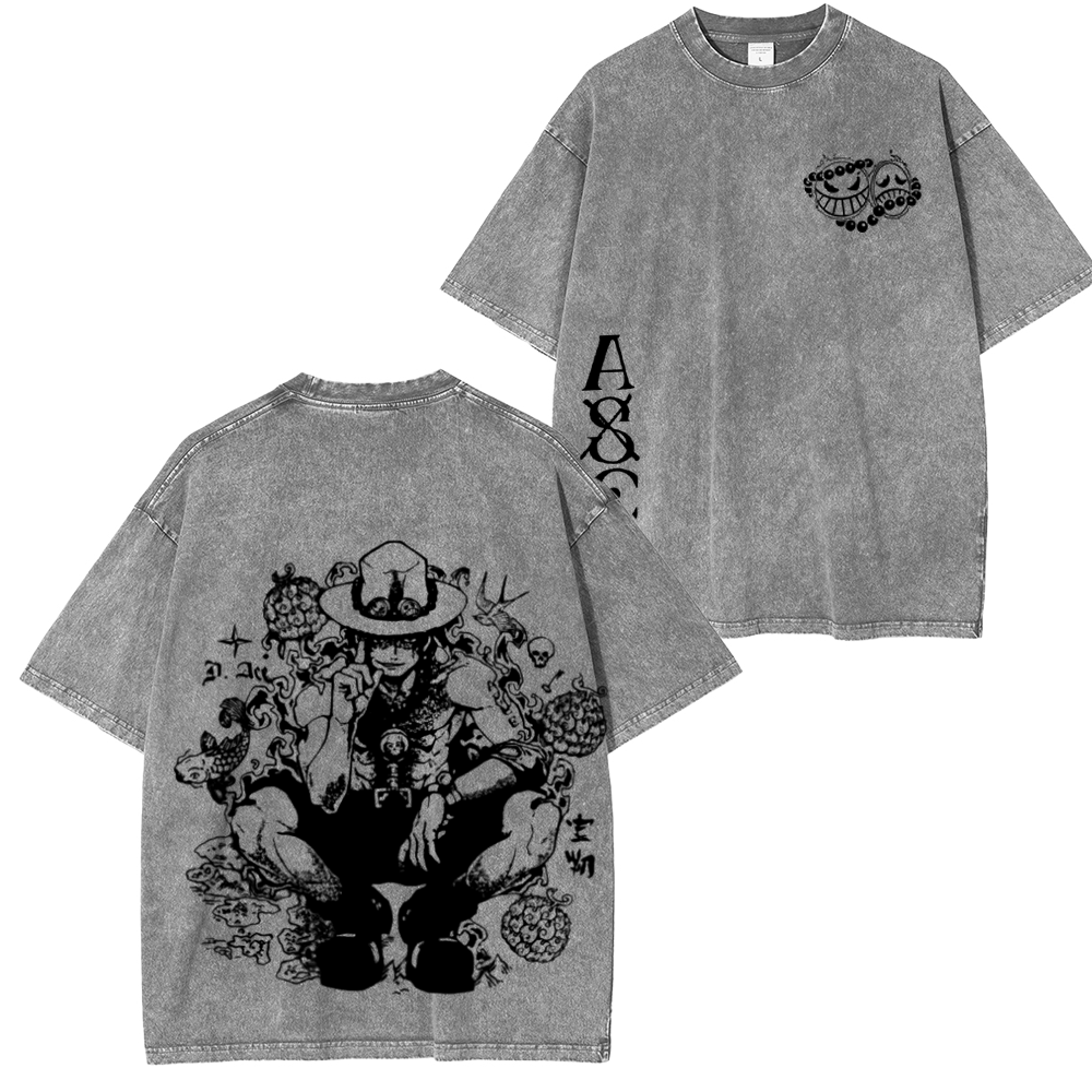 ACE x One Piece Vintage Unisex Washed T-Shirt