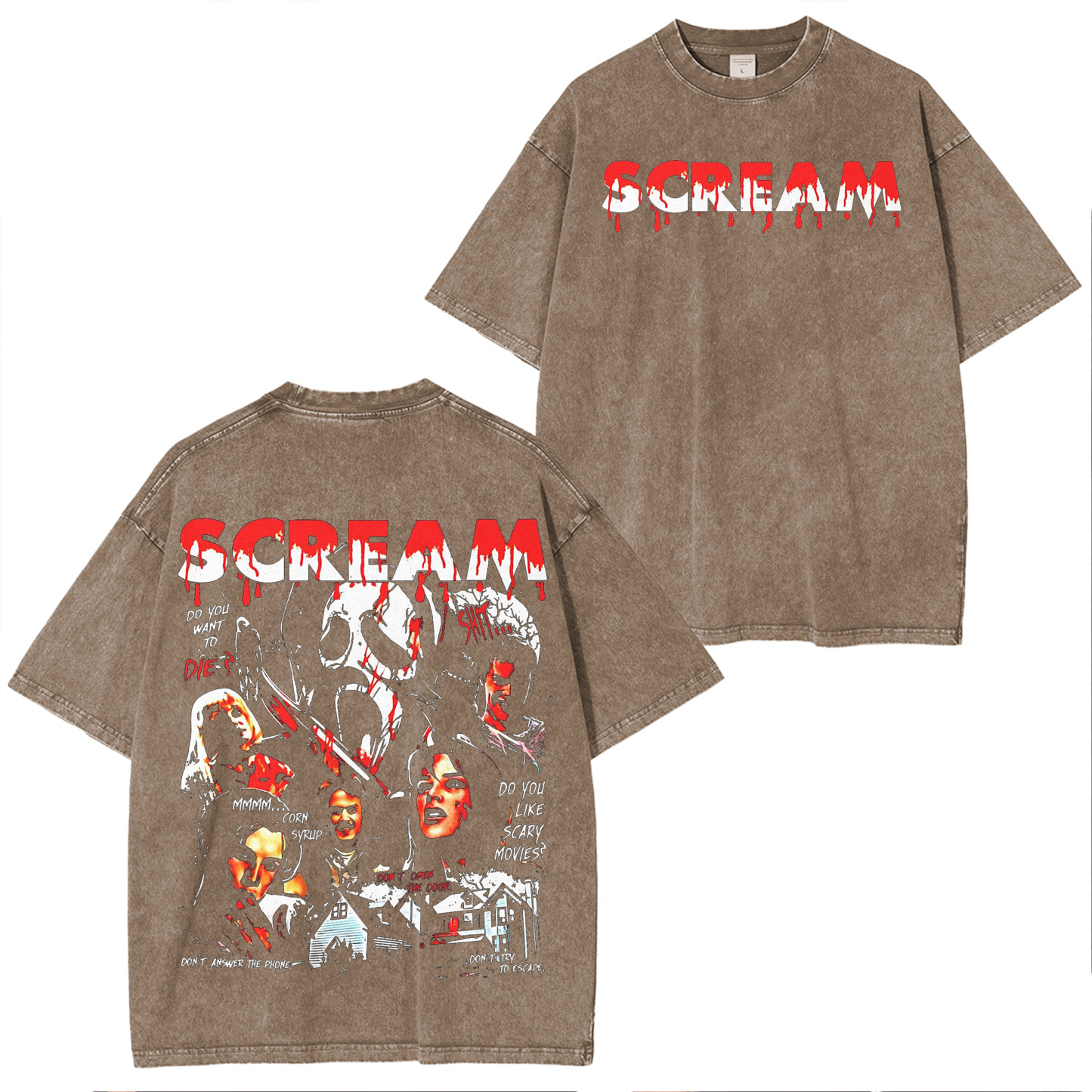 Retro 90S Scream Movie Oversized T-shirt/Crewneck/Hoodie