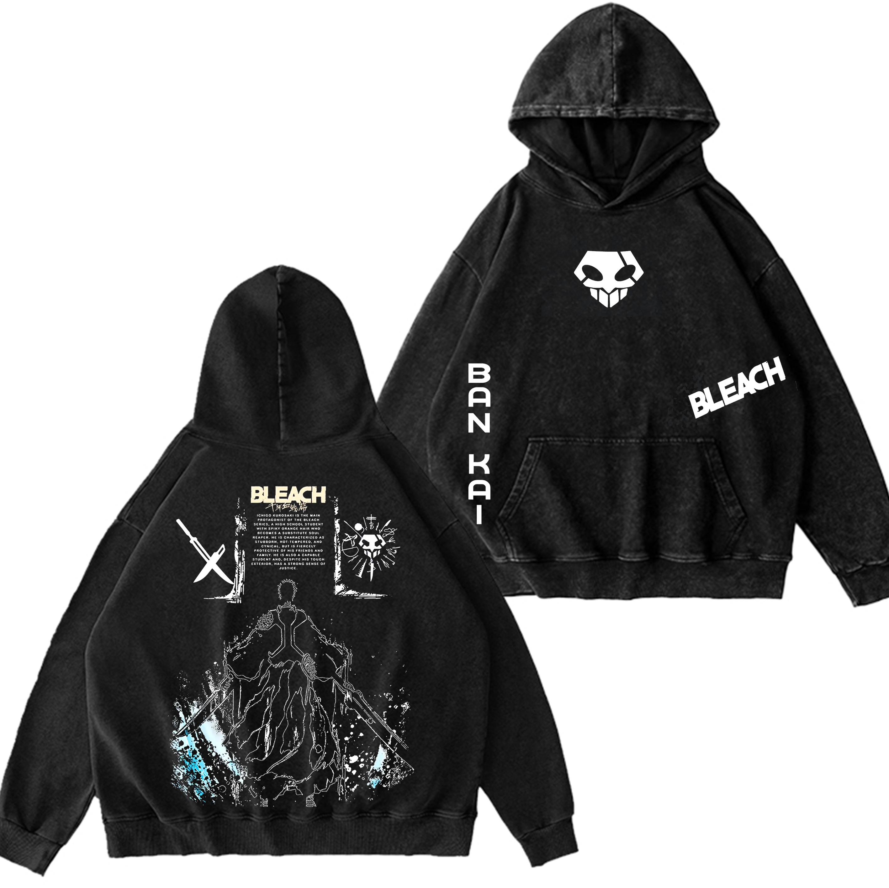 Bleach Anime Unisex Washed T-Shirt