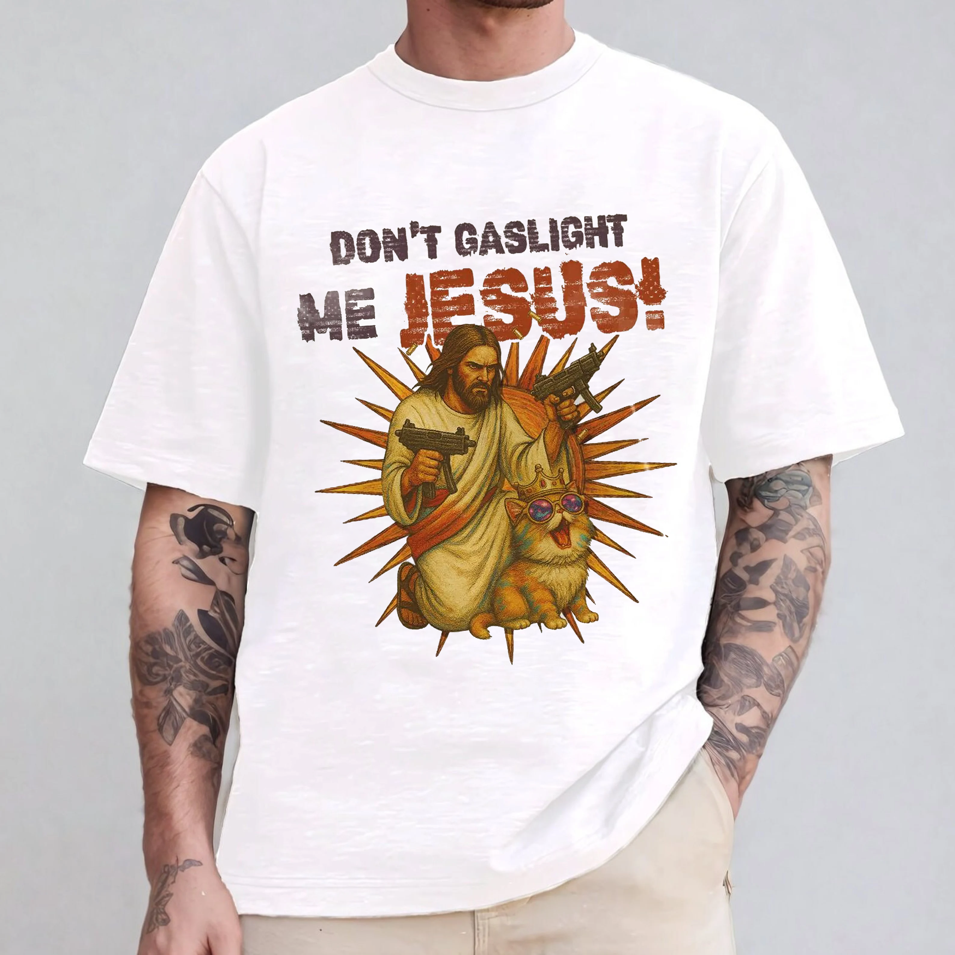 Don't Gaslight Me Jesus, Princess Donut and Mongo,Dungeon Crawler Carl Graphic Oversize Unisex Shirts/Crewneck/Hoodie