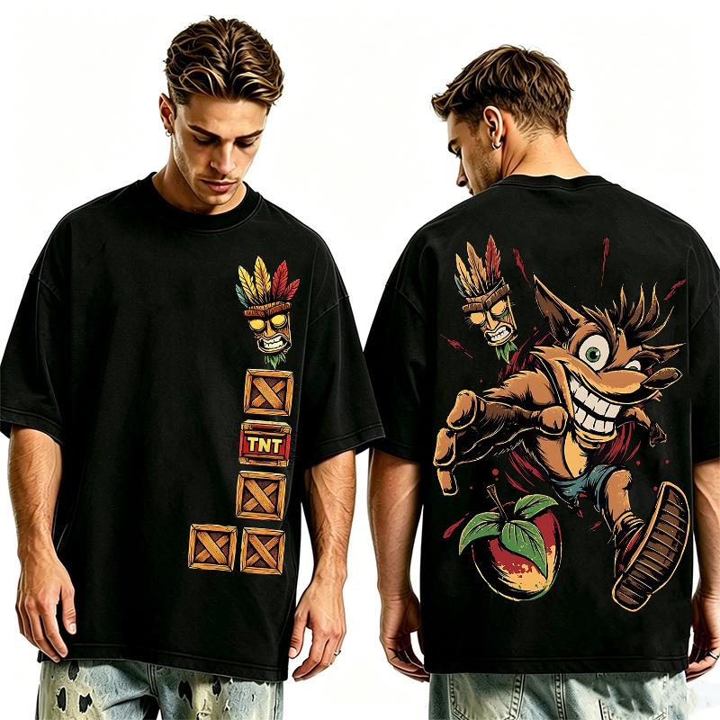 90s Crash Bandicoot Aku Oversized T-shirt/Crewneck/Hoodie