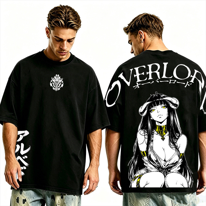 Retro Vintage Albedo Overlord Ver 2 Anime Unisex Washed T-Shirt