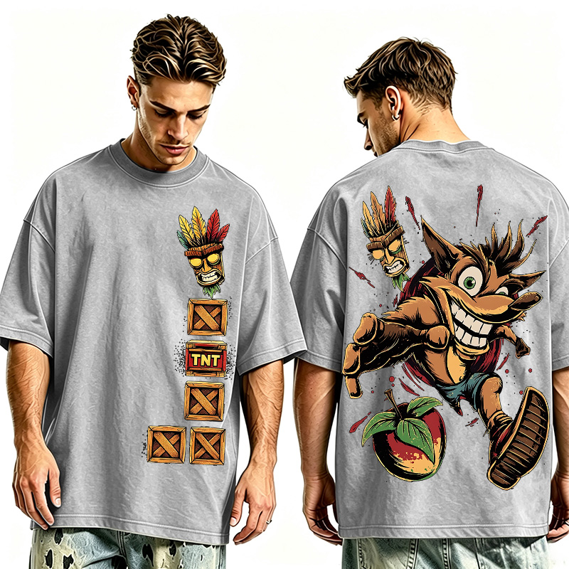 90s Crash Bandicoot Aku Oversized T-shirt/Crewneck/Hoodie