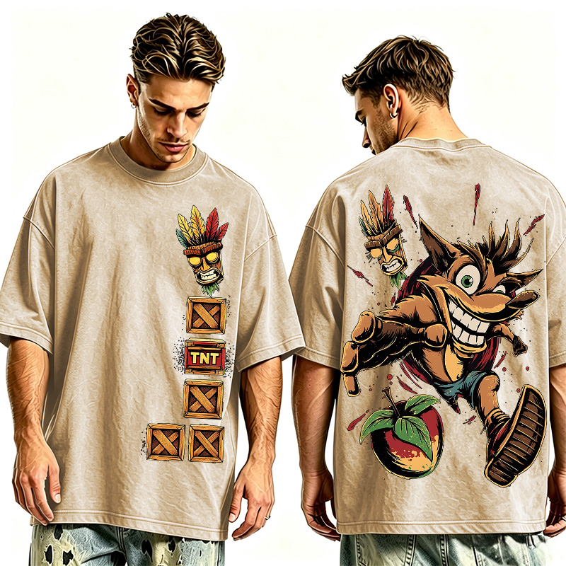 90s Crash Bandicoot Aku Oversized T-shirt/Crewneck/Hoodie
