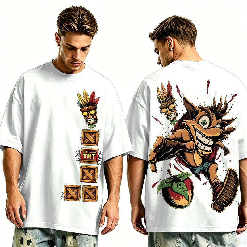 90s Crash Bandicoot Aku Oversized T-shirt/Crewneck/Hoodie