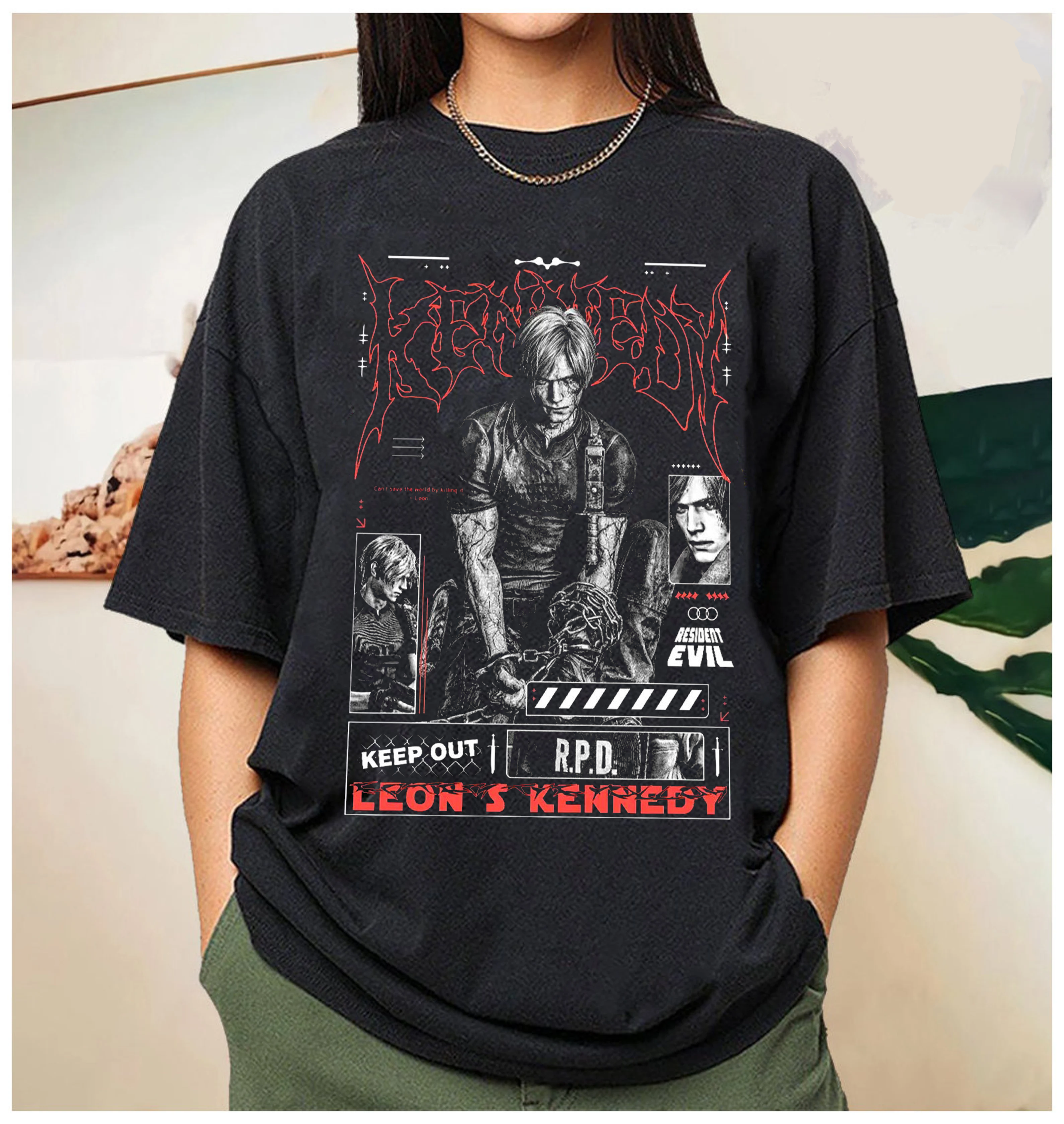 Leon Kennedy Resident Evil Fan Art Unisex T-shirt/Crewneck/Hoodie