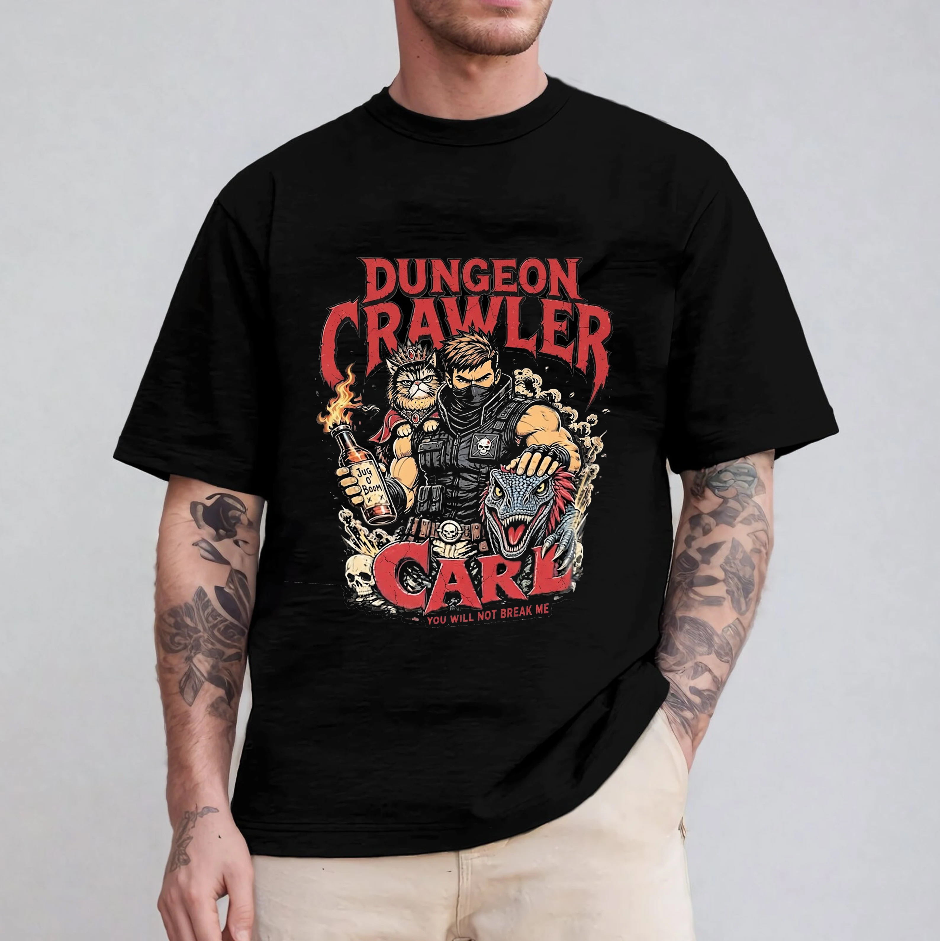 Dungeon Crawler Carl Dad Unisex Washed T-Shirt